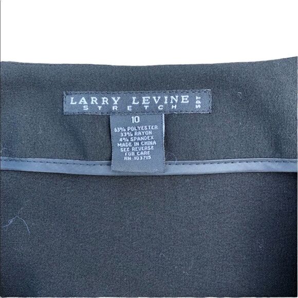 LARRY LEVINE Stretch Black Skirt W/Frilled Bottom & Bow Accent Size 10 - Picture 4 of 4